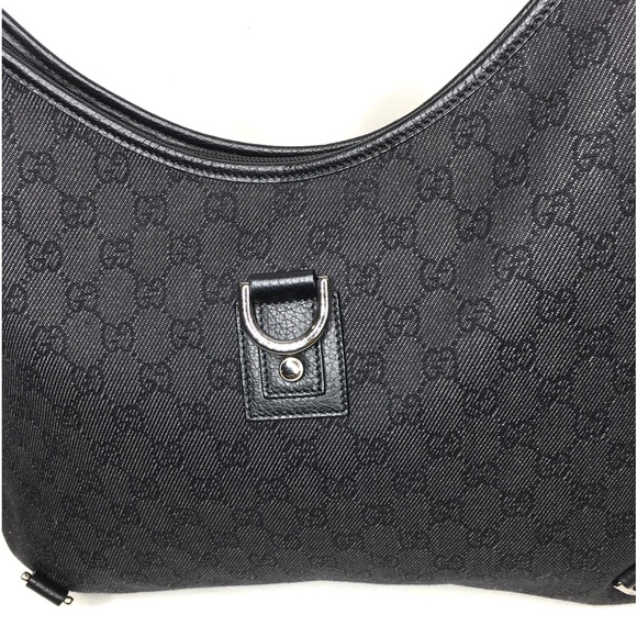 Authentic Gucci Abbey hobo bag black canvas - Picture 4 of 16